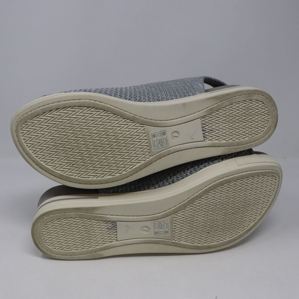 Eileen Fisher Snug Recycled Stretch Knit Bootie Sandal Peep Toe Size 7 Gray - Picture 7 of 7